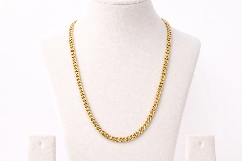18kt Gold Polish Fancy Chain Anti-Tarnish & Anti-Allergic for Men (Design 2)