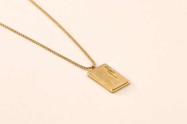 Chain with Square Pendant for Women – 18K Gold Plated