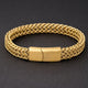 Matte Finish Bracelet for Men – 18K Gold Plated