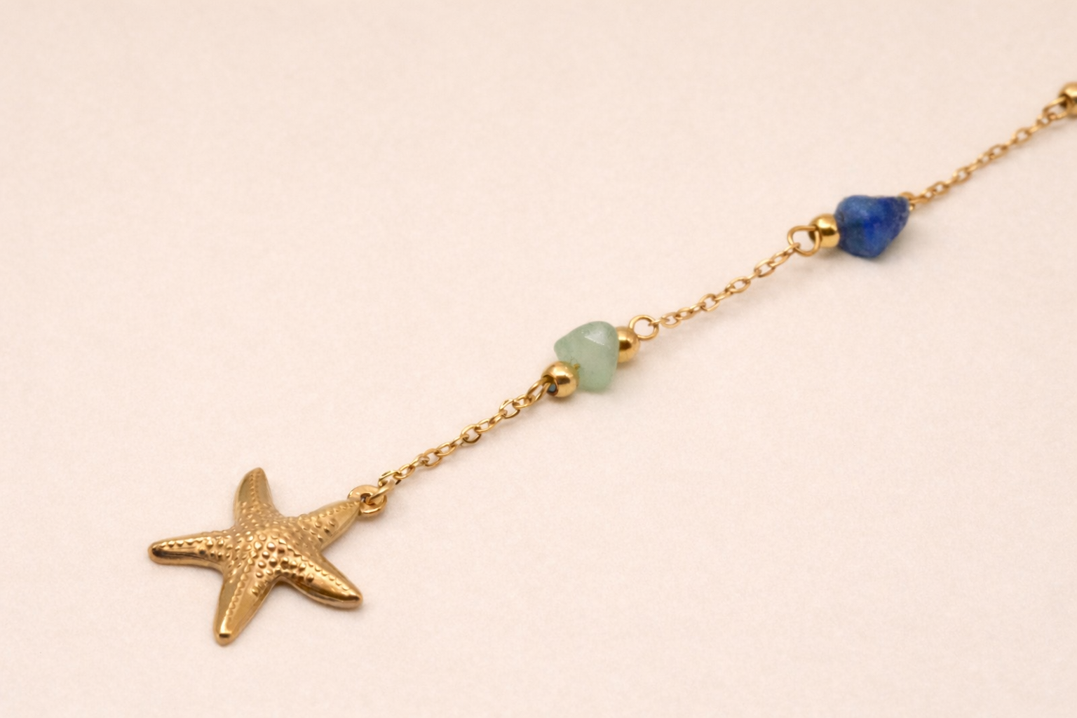 18kt Gold Polish Fancy Necklace with Crystal Anti-Tarnish & Anti-Allergic for Girls