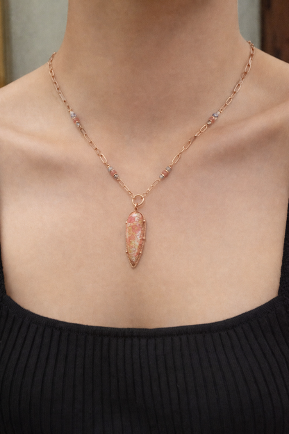 vintage floral pendant nacklace for women