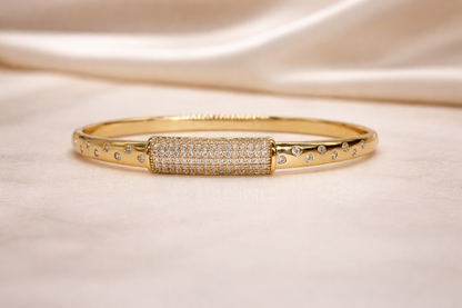 Gold Polish Fancy Diamond Bracelet