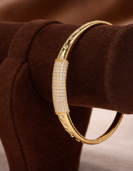 Gold Polish Fancy Diamond Bracelet