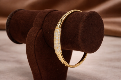 Gold Polish Fancy Diamond Bracelet