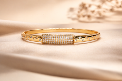 Gold Polish Fancy Diamond Bracelet