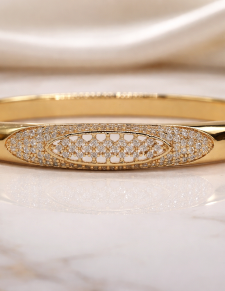 Gold Polish Fancy Diamond Bracelet