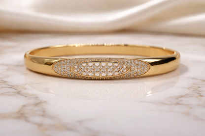 Gold Polish Fancy Diamond Bracelet