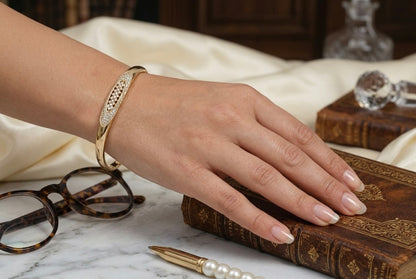 Gold Polish Fancy Diamond Bracelet