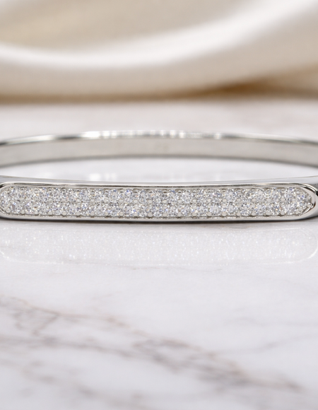 silver polish with diamond soraski bracelet