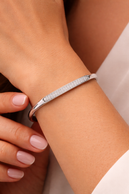 Silver Polish Diamond Bracelet
