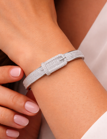 Silver Polish Diamond Bracelet