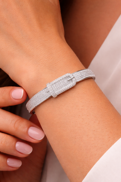 Silver Polish Diamond Bracelet