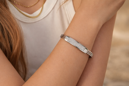 Silver Polish Diamond Bracelet