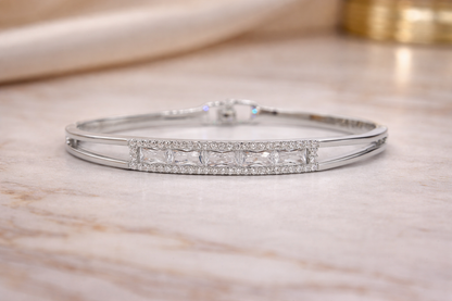 Stainless Steel Silver Cuff Bracelet