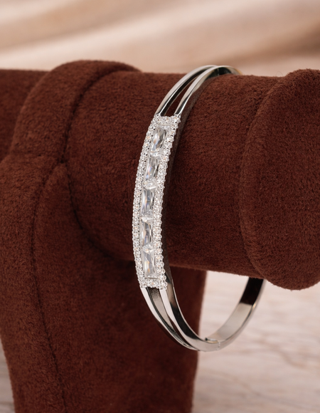 Stainless Steel Silver Cuff Bracelet