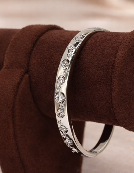 Stainless Steel Silver Cuff Bracelet