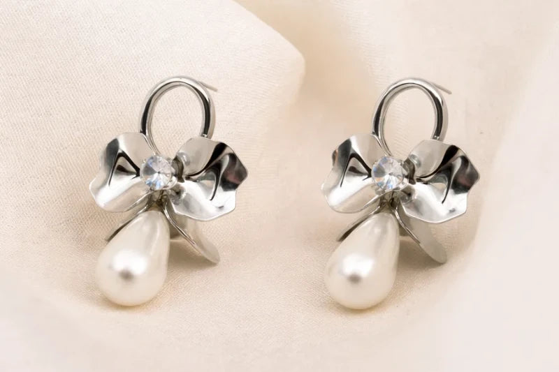 Stainless Steel Silver Polish with Pearl Anti-Tarnish & Anti-Allergic for Girls