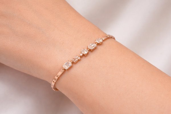 Fancy Bracelet with Diamond for Women (Design 2) – 18K Rose Gold Plated
