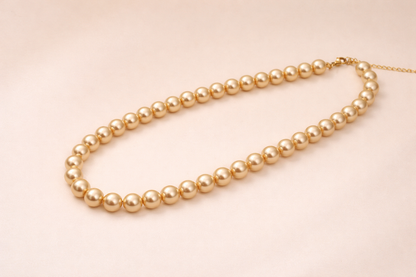 rose gold pearl fancy necklace for girs