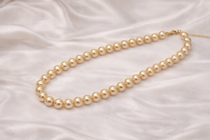 rose gold pearl fancy necklace for girs