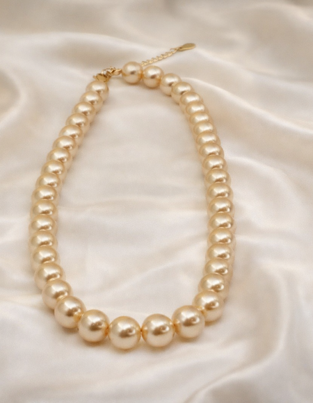 rose gold pearl fancy necklace for girs
