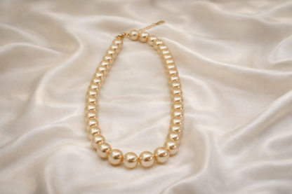 rose gold pearl fancy necklace for girs