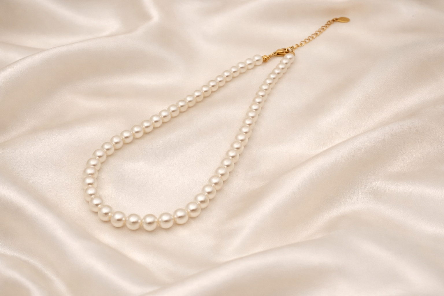 Natural Pearl Necklace Gold Polish for Girls Anti-Tarnish & Anti-Allergic