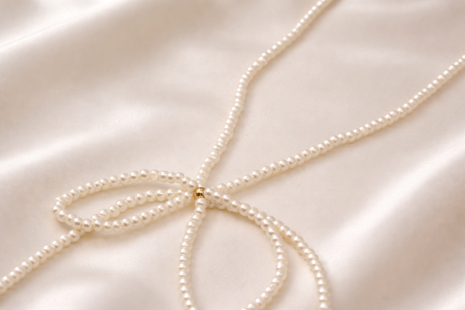 18kt Gold Polish Necklace with White Pearl Anti-Tarnish Anti Anti-Allergic for Girls