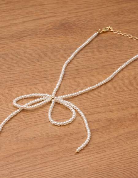 18kt gold polish necklace with white pearl anti tranish anti anti allergic for girls