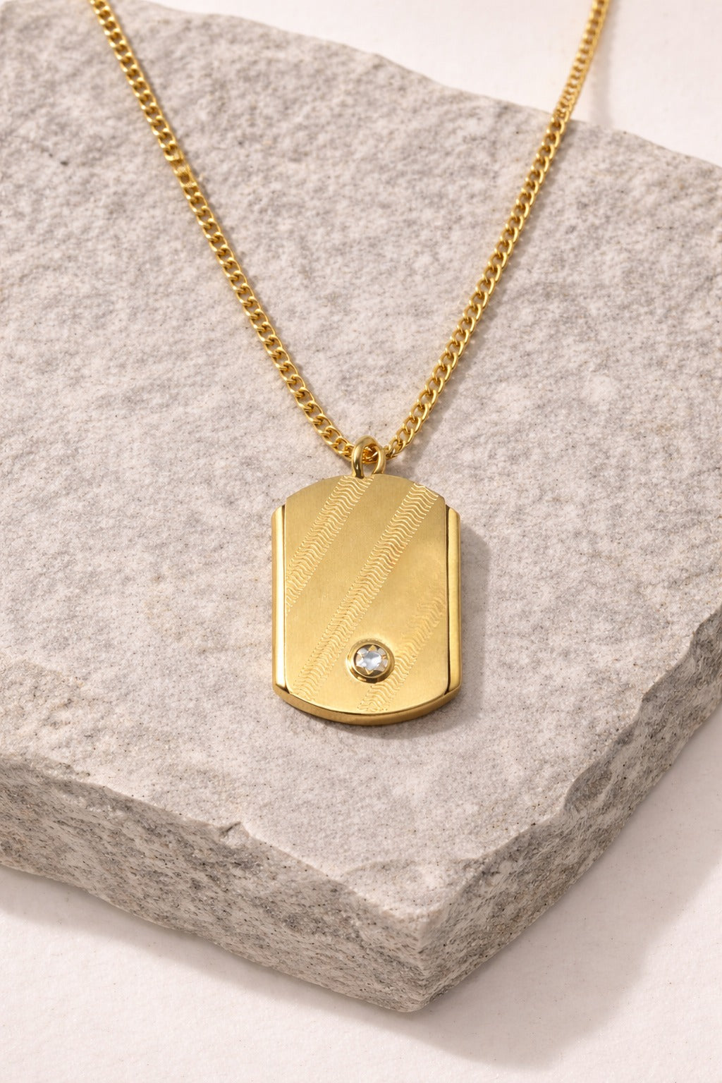 Chain with Pendant for Men – 18K Gold Plated