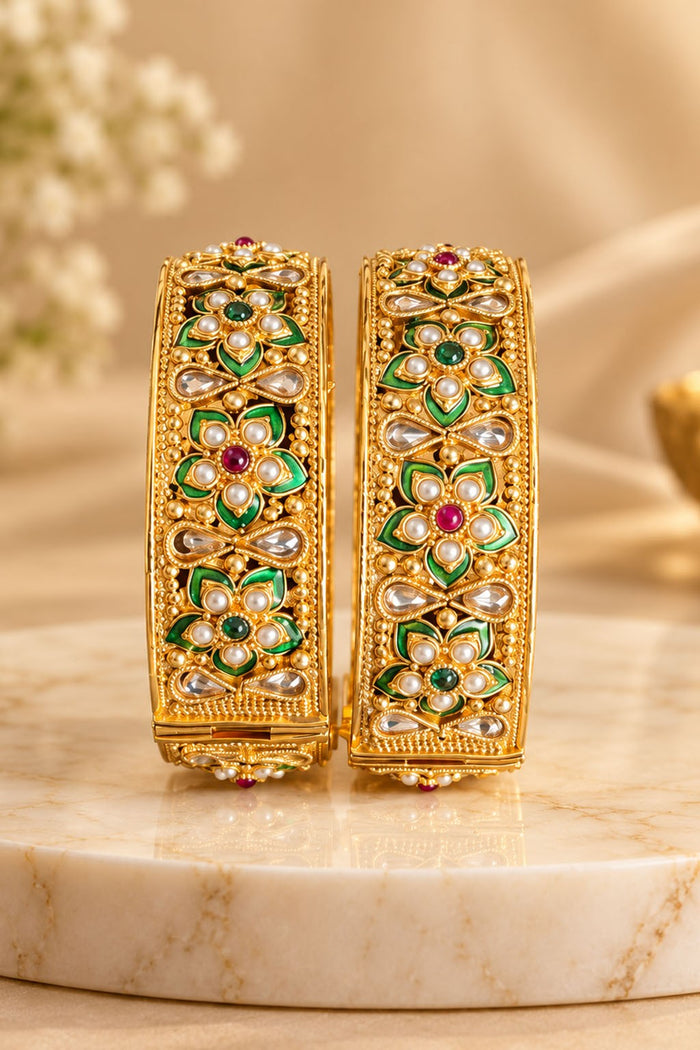 Meenakari Gold Bangles