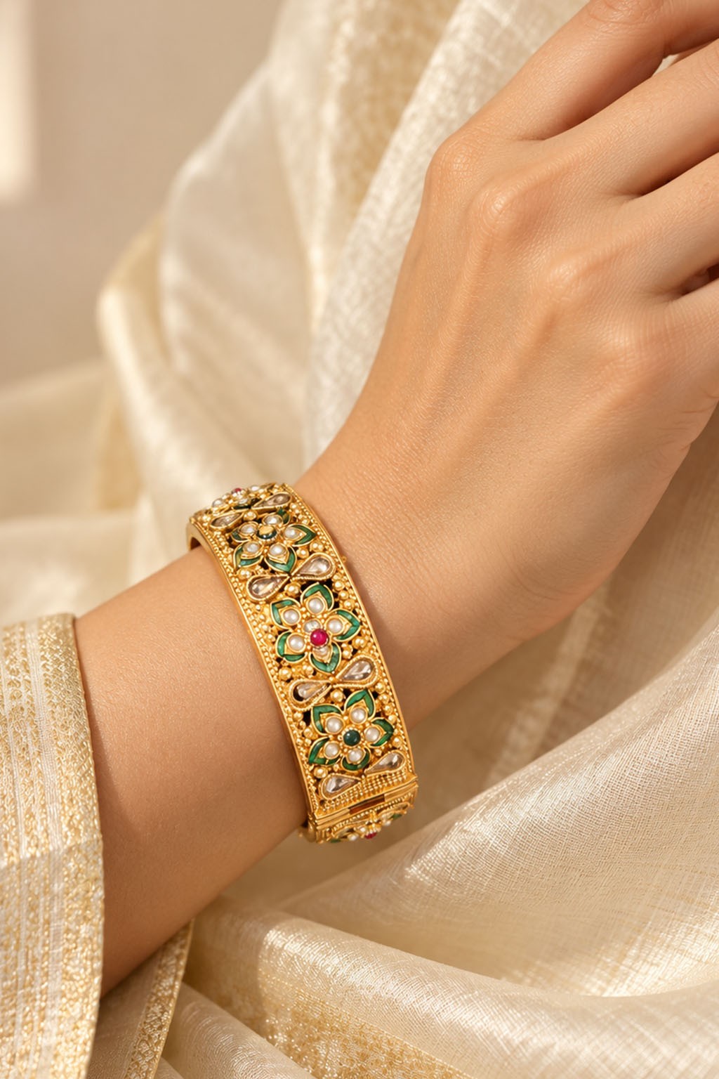 Meenakari Gold Bangles