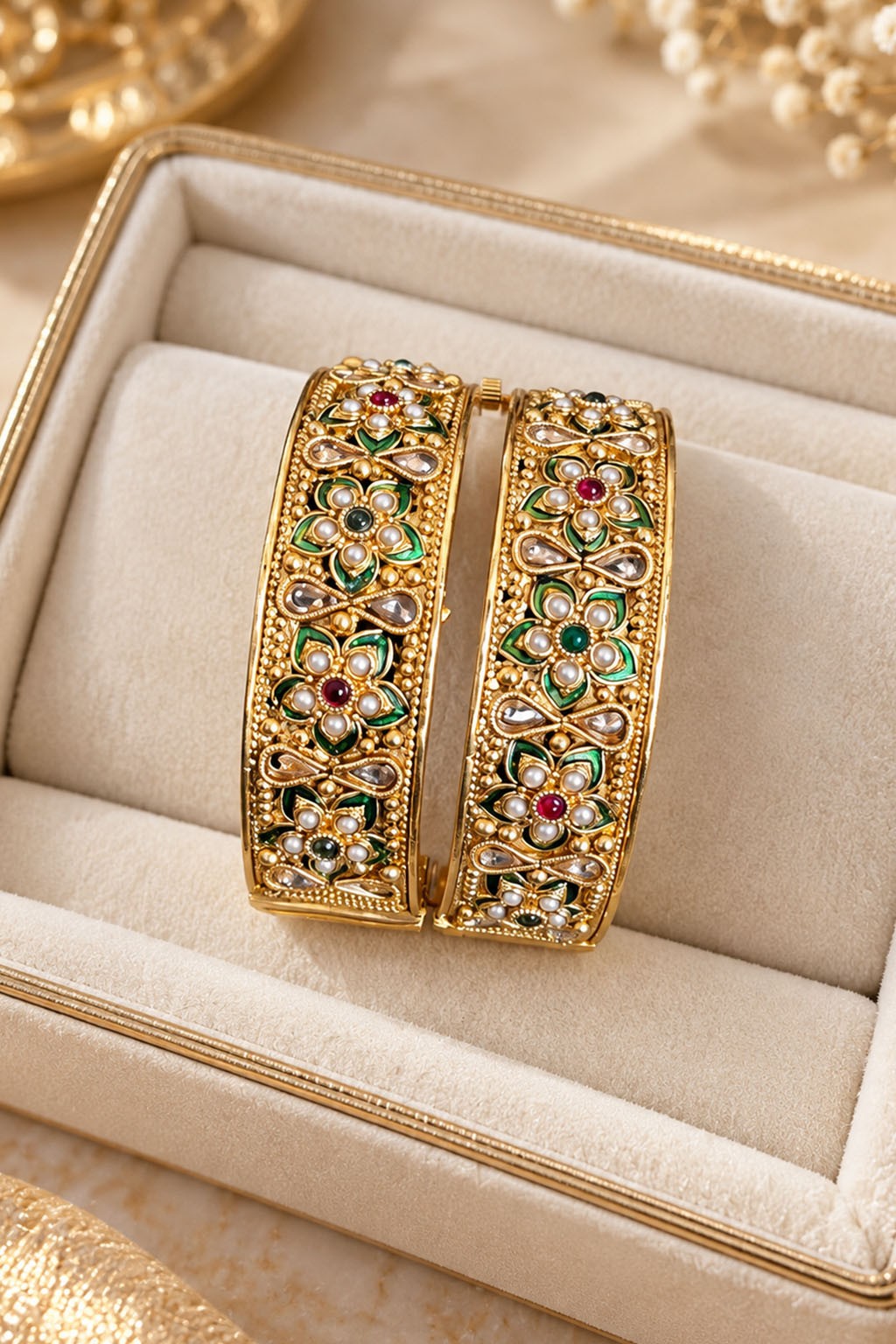 Meenakari Gold Bangles