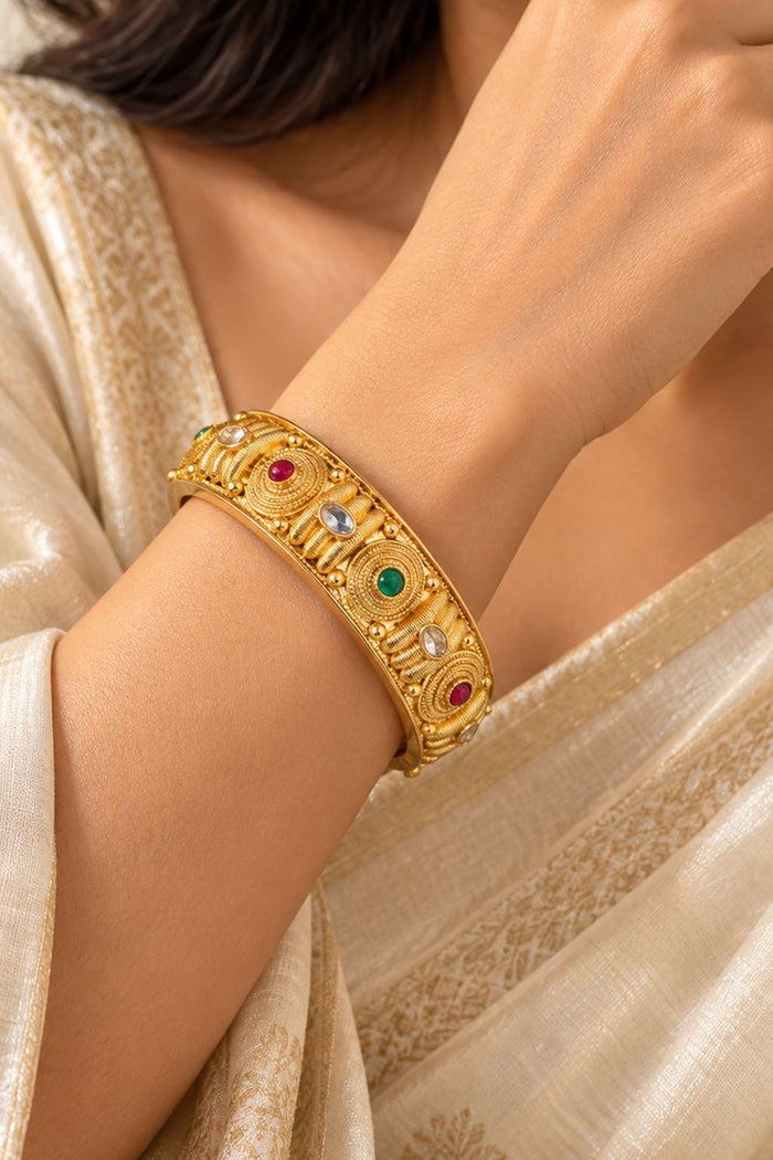 Multi-Stone Gold Bangles