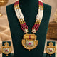 Golden Pearl & Crystal Bead Kundan Long Set