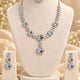 Silver American Diamond Necklace – Neutral Tones