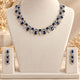 Silver Blue Sapphire Stone Necklace