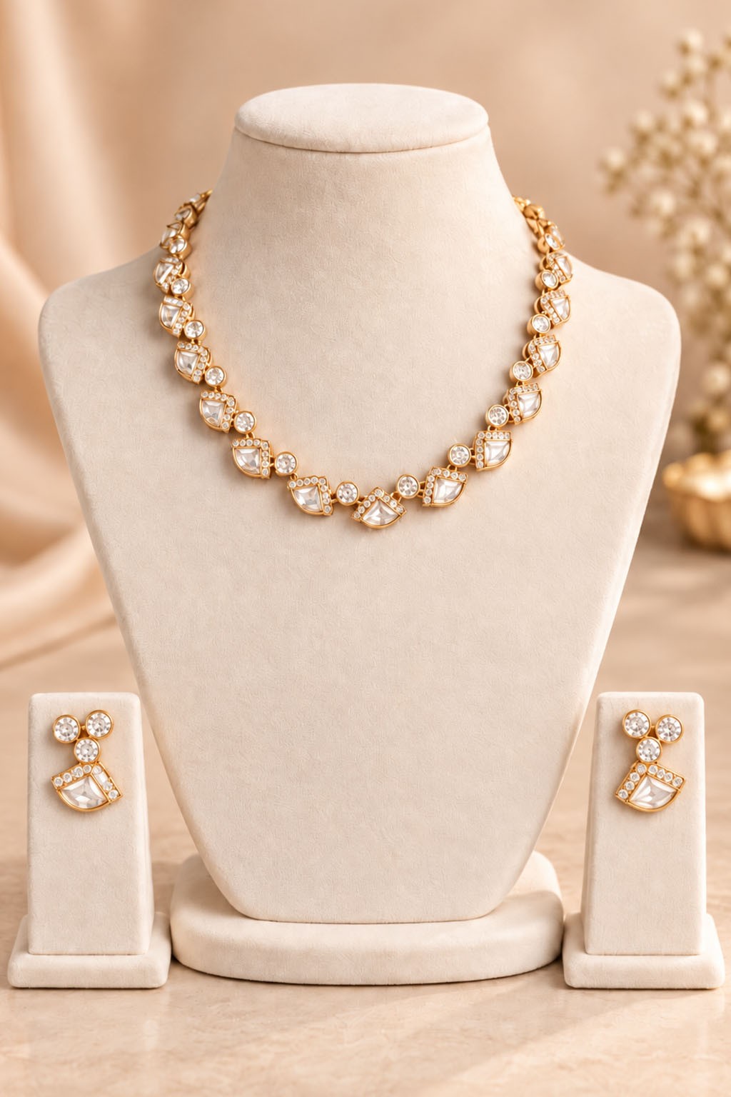 Gold-Plated Kundan Necklace