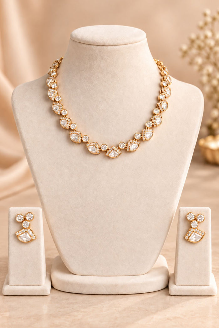 Gold-Plated Kundan Necklace