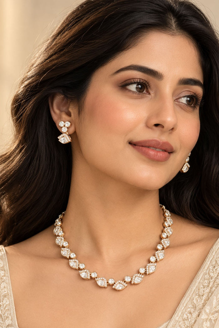 Gold-Plated Kundan Necklace