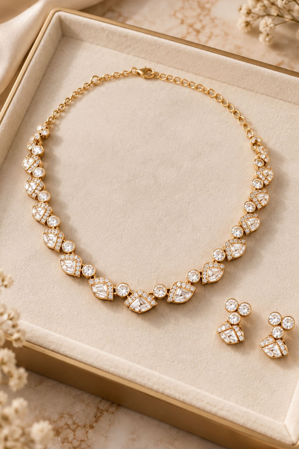 Gold-Plated Kundan Necklace