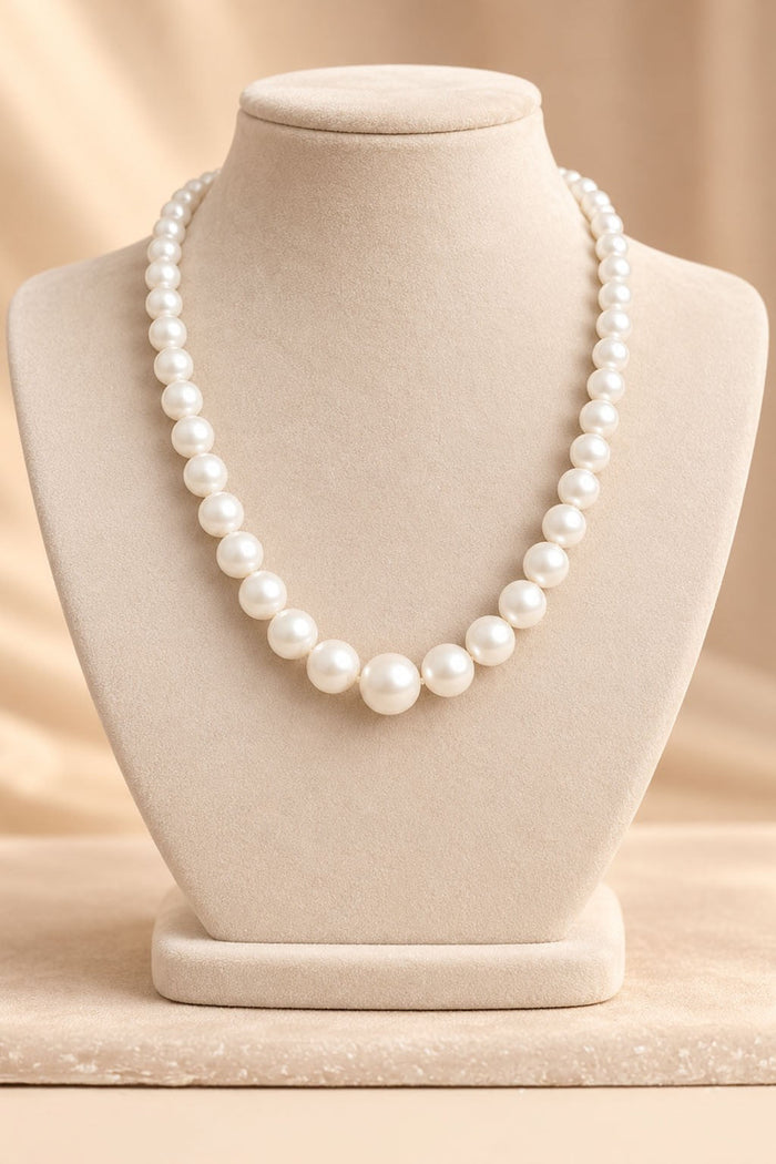 White Synthetic Pearl Mala