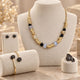 Golden Beads & Black Onyx Set