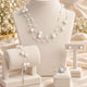 Silver Moti Pearl Set – Two-Layer Necklace, Bracelet, Earrings & Ring