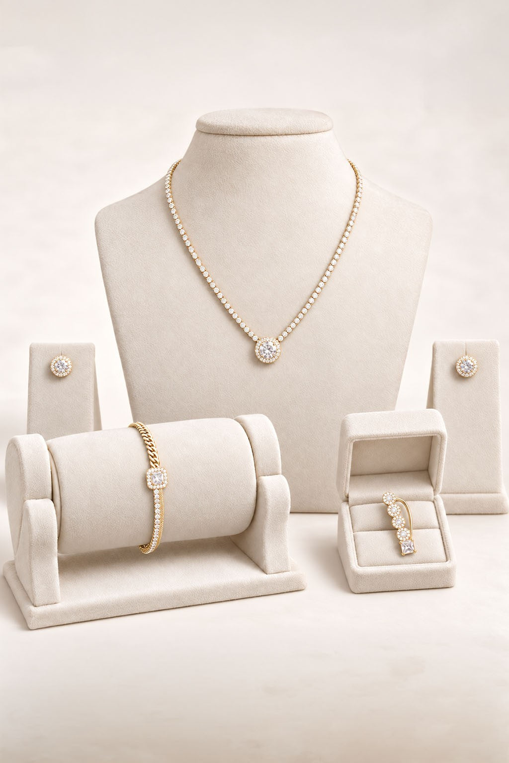 Golden American Diamond Set
