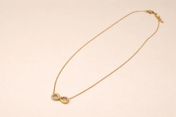Chain with Infinity Pendant for Women – 18K Gold Plated