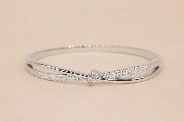 Crystal Fancy Kada for Women – Silver