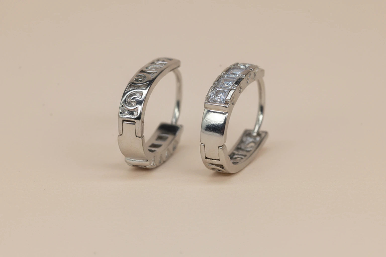 Stainless Steel Silver Polish with Diamond Anti-Tarnish & Anti-Allergic Fancy Earring for Girls (Design 9)