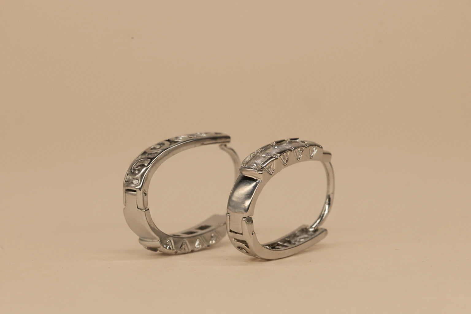 Stainless Steel Silver Polish with Diamond Anti-Tarnish & Anti-Allergic Fancy Earring for Girls (Design 9)