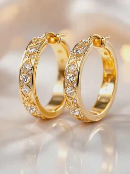 Silver Twist Hoops